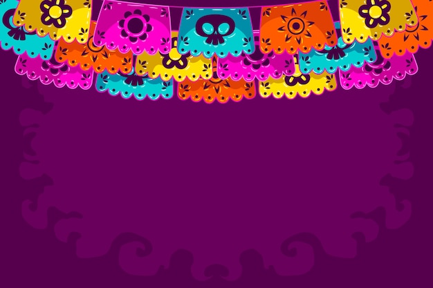 Free vector hand drawn dia de muertos background