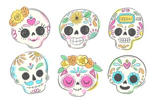 Sugar skull drawings