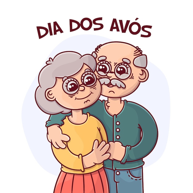 Hand drawn dia dos avos concept