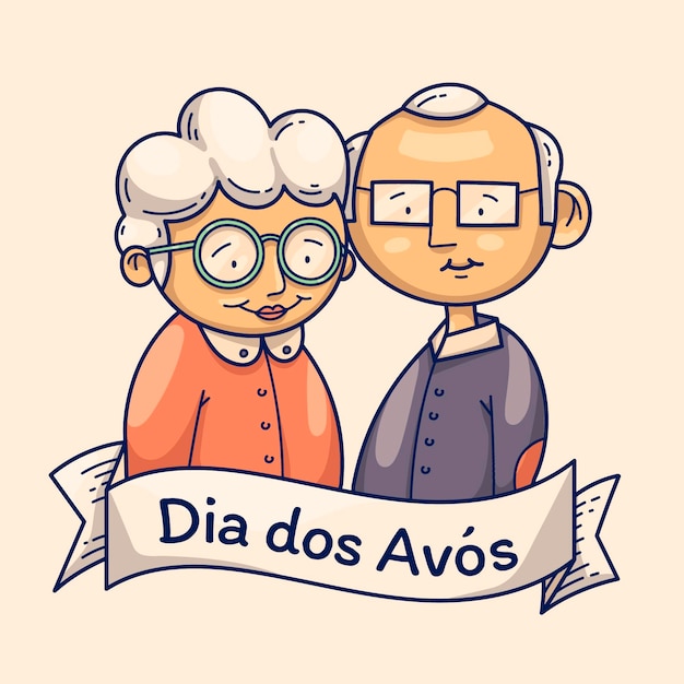 Hand drawn dia dos avos illustration