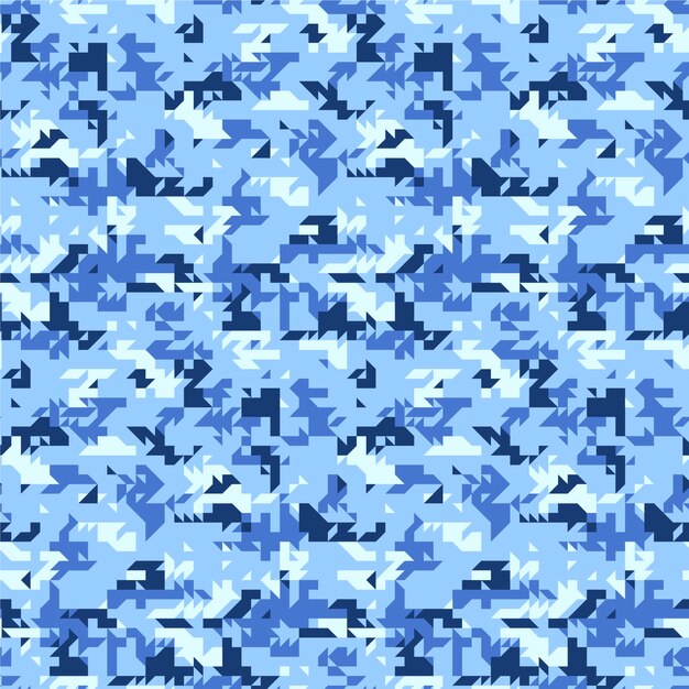 Hand drawn digital camo pattern illustration