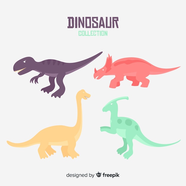 Hand drawn dinosaur collection