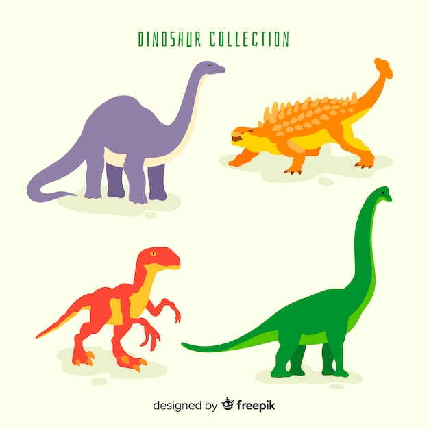 Hand drawn dinosaur collection