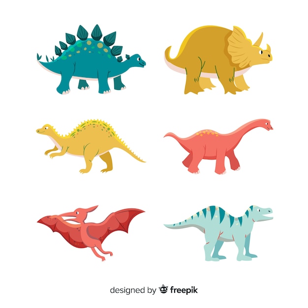 Hand drawn dinosaur collection