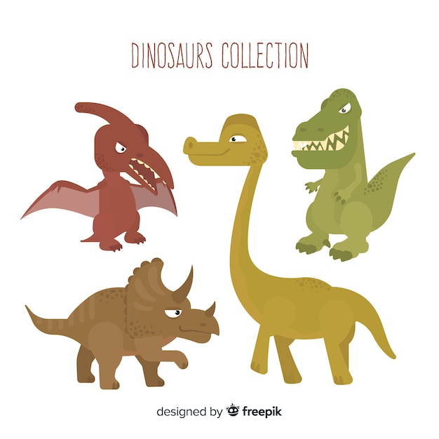 Hand drawn dinosaur collection