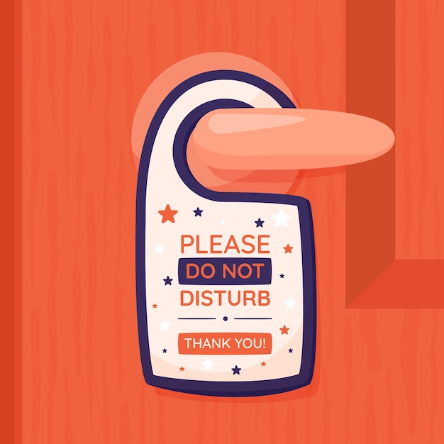 Free Vector hand drawn do not disturb sign illustration