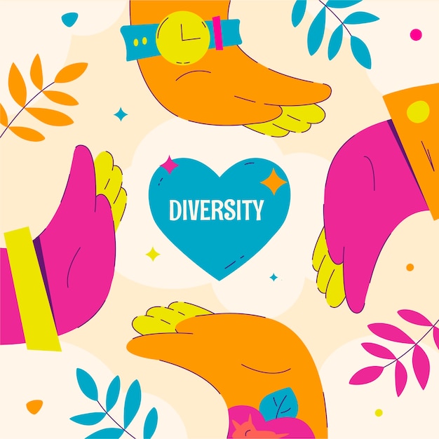 Hand drawn diversity illustration