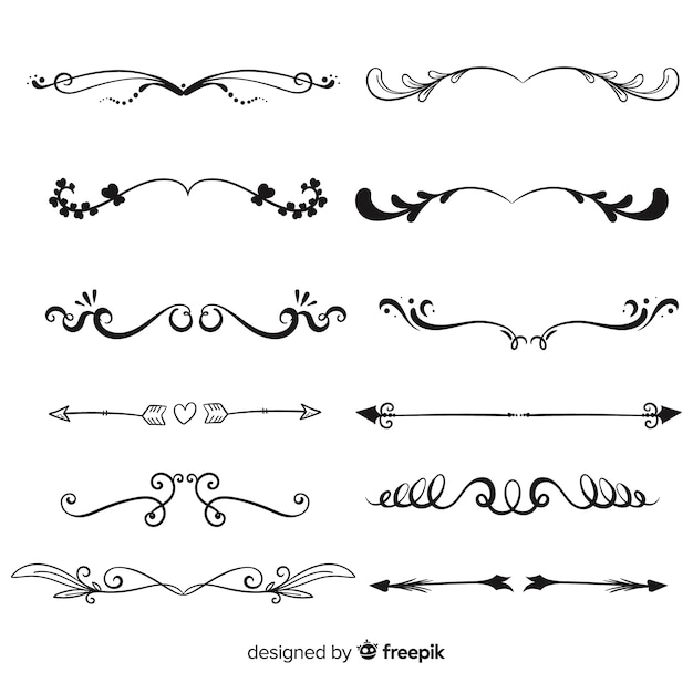 Hand drawn divider collection