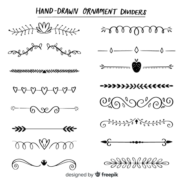 Hand drawn dividers