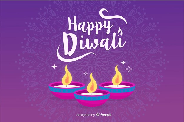 Hand drawn diwali background