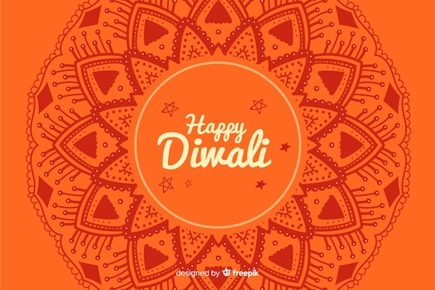 Hand drawn diwali background