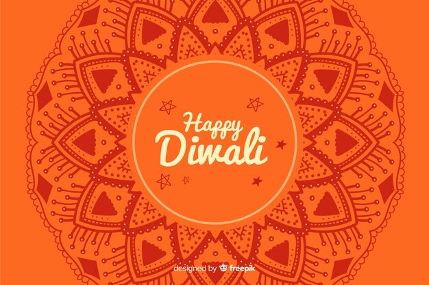 Hand drawn diwali background