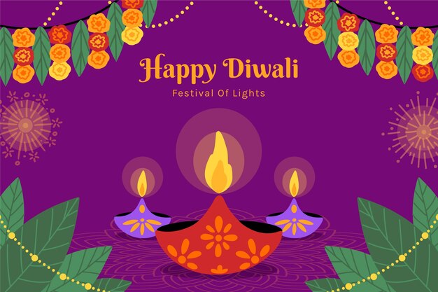 Hand drawn diwali background