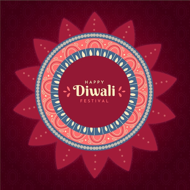 Hand drawn diwali concept