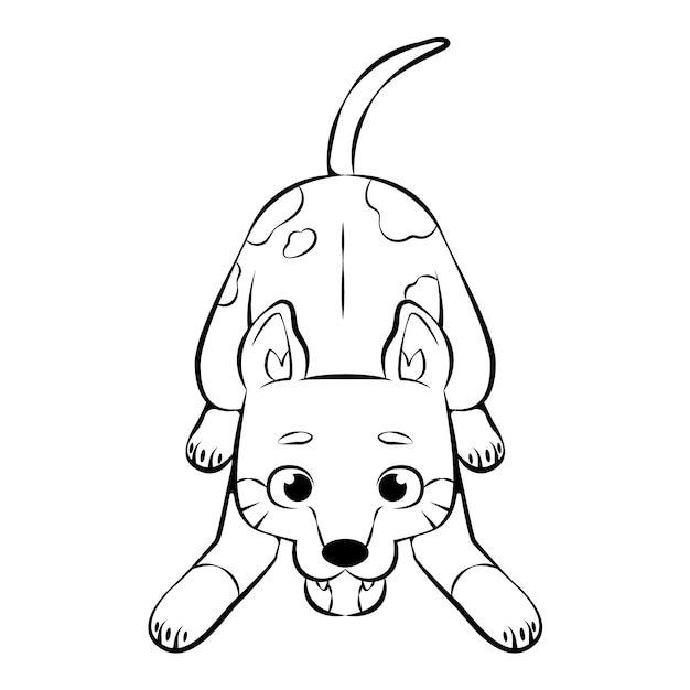 Free vector hand drawn dog outline illustration