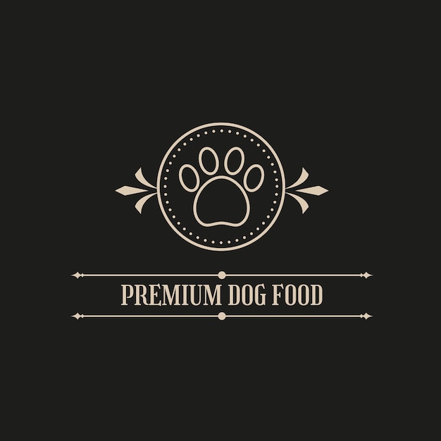 Free Vector hand drawn dog paw logo design