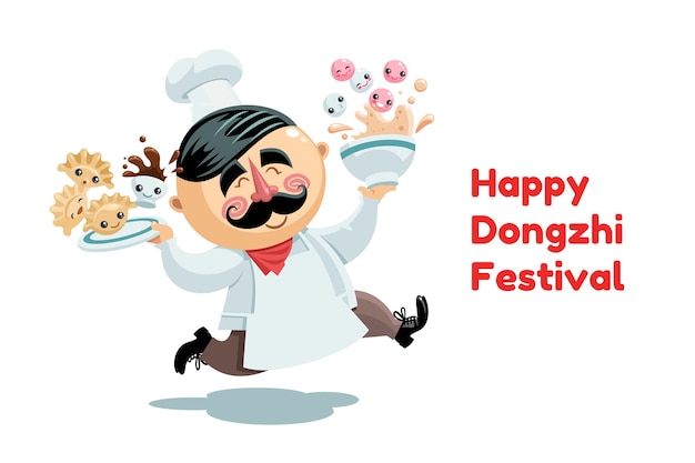 Free Vector hand drawn dongzhi festival background