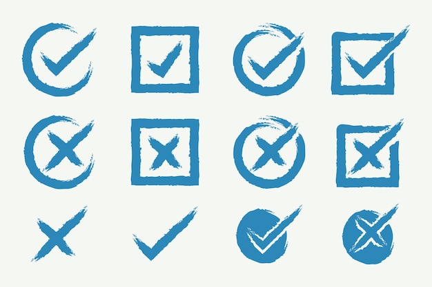 Free vector hand drawn doodle check mark icon