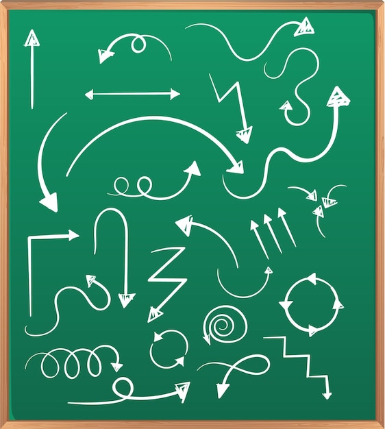 Free Vector hand drawn doodle icons on chalkboard