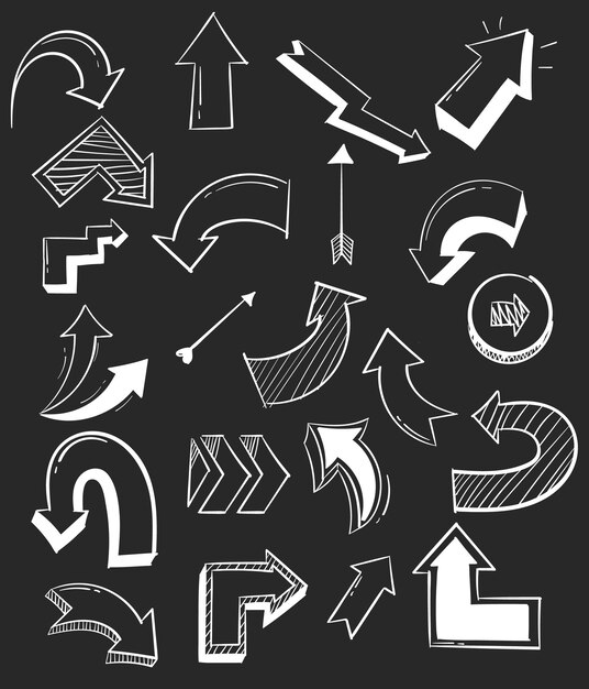 Hand drawn doodle icons set