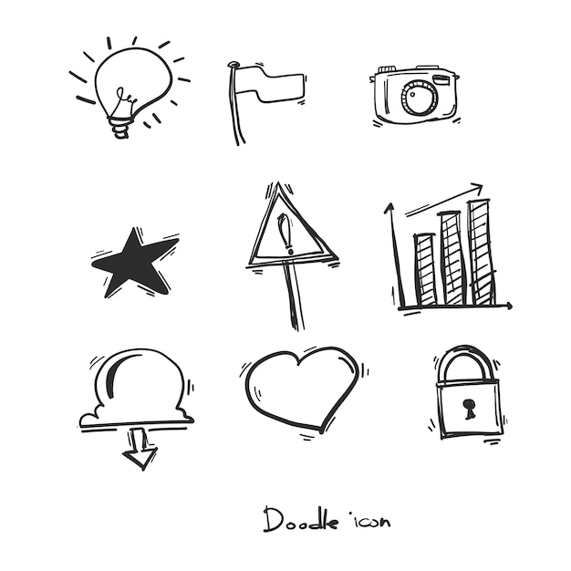 Hand drawn doodle icons