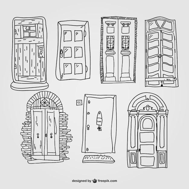 Hand drawn doors collection