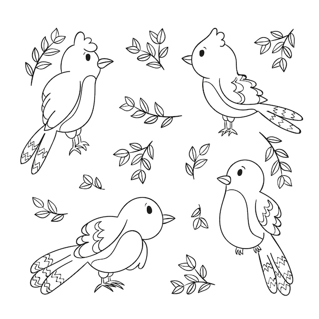 Free Vector hand drawn dove outline illustration