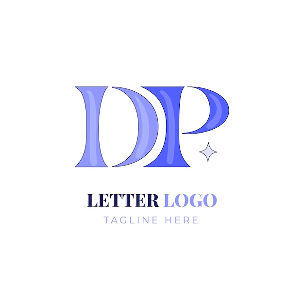 Free Vector hand drawn dp logo template