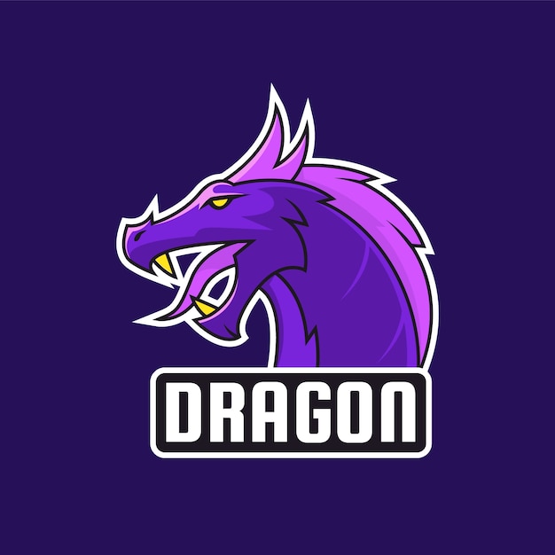 Free Vector hand drawn dragon logo template