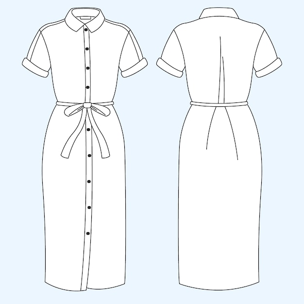 Free vector hand drawn dress outline illustration