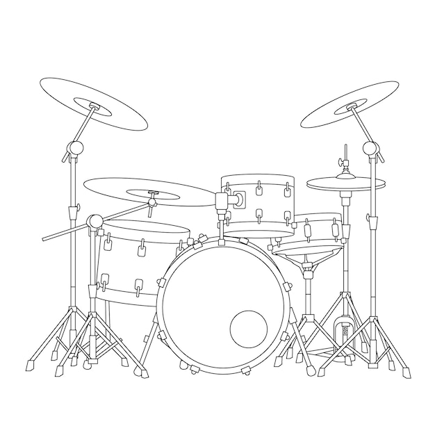 Hand drawn drum  illustration