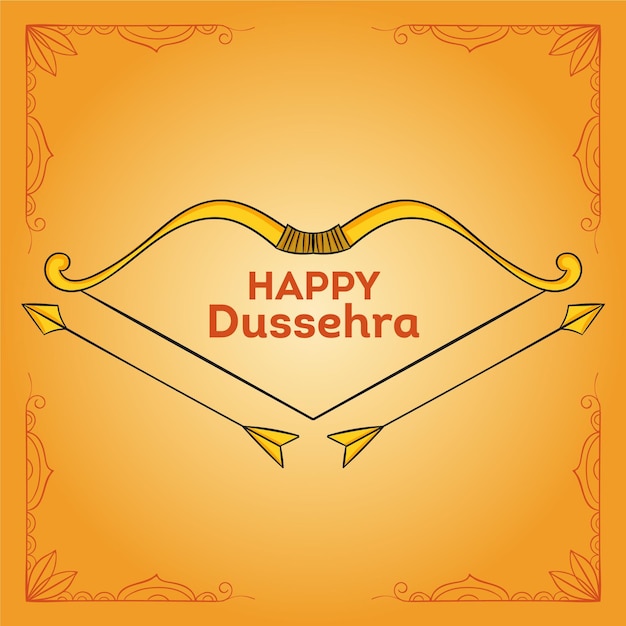 Free vector hand drawn dussehra concept