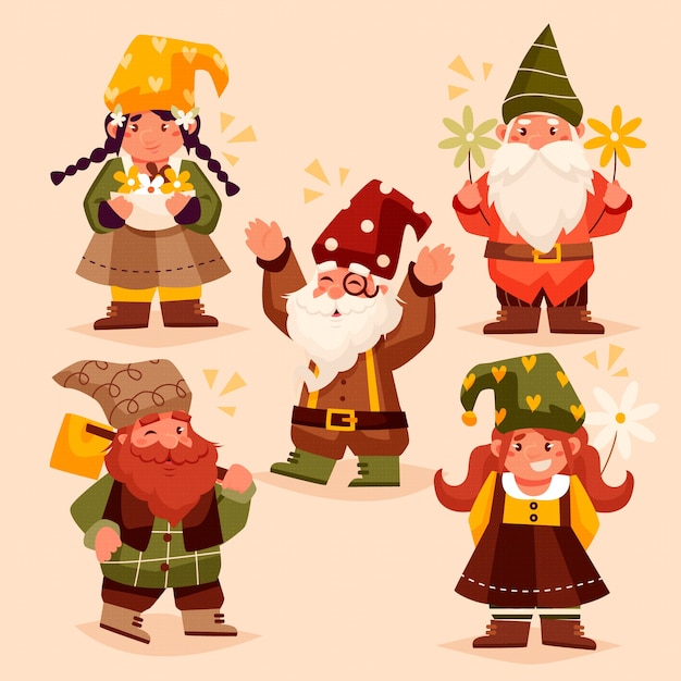 Free vector hand drawn dwarf illustration