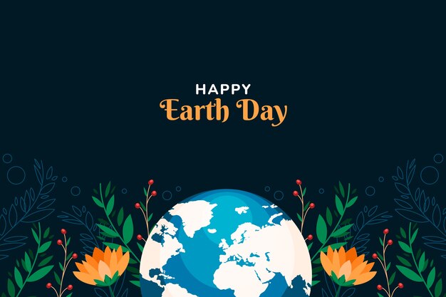 Hand drawn earth day background