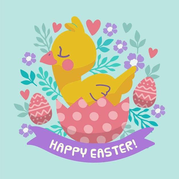 Free Vector hand drawn easter celebration illustration