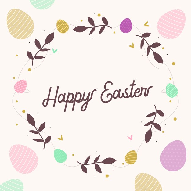 Hand drawn easter day lettering