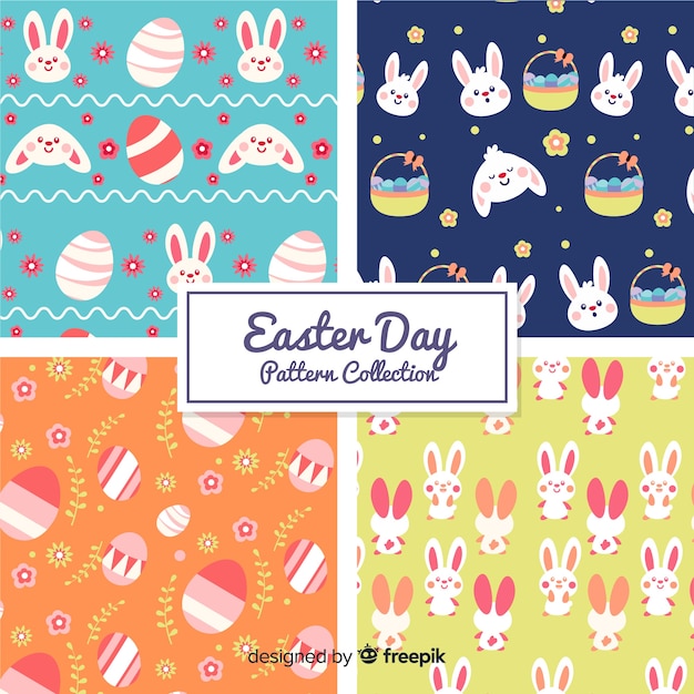 Hand drawn easter day pattern