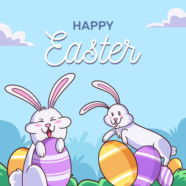 Hand drawn easter illustration