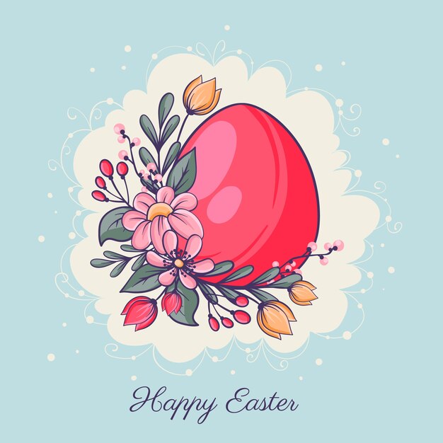 Hand drawn easter illustration