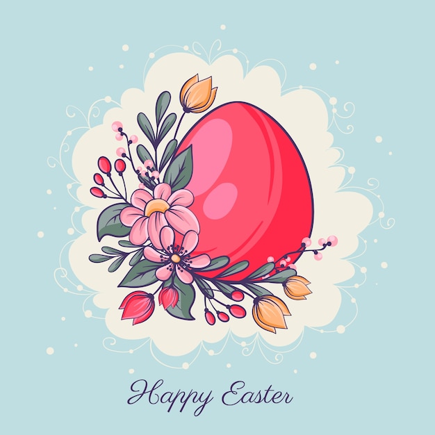 Hand drawn easter illustration