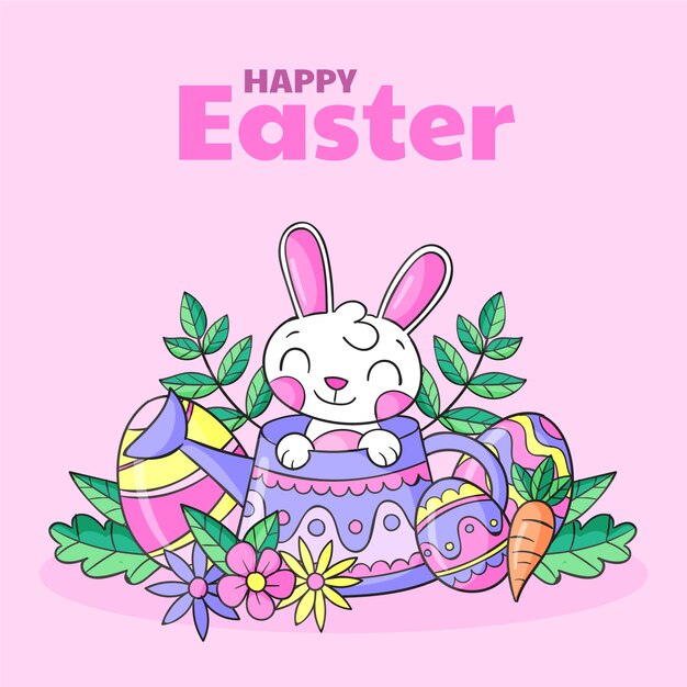 Hand drawn easter illustration