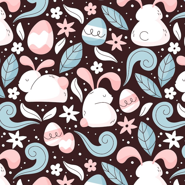 Hand drawn easter pattern