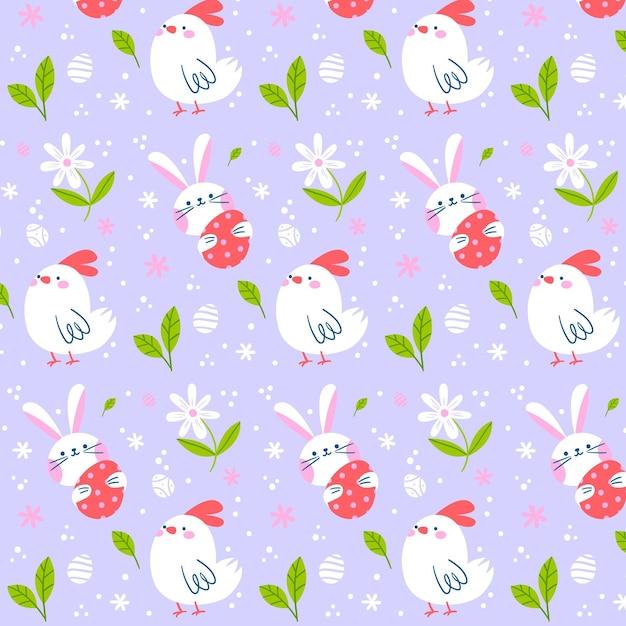 Hand drawn easter pattern