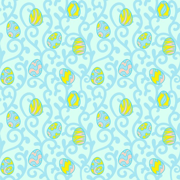 Hand drawn easter pattern