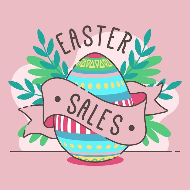 Free Vector hand drawn easter sale illustration