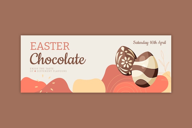 Free Vector hand drawn easter social media cover template