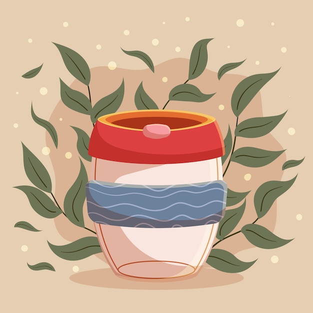 Free Vector hand drawn eco cup illustration