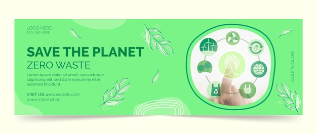 Hand drawn ecology design template