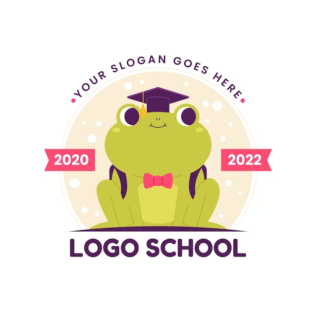 Free vector hand drawn elementary school logo design