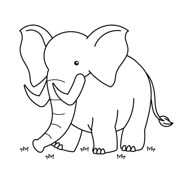 Free vector hand drawn elephant illustration